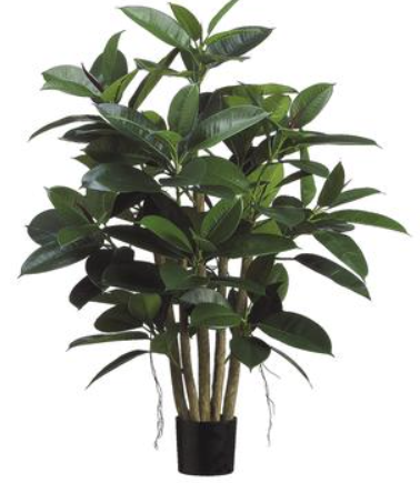 3.25ft Rubber Leaf Tree Green (Box of 2)