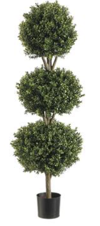 4ft Triple Ball Shaped Boxwood Topiary
